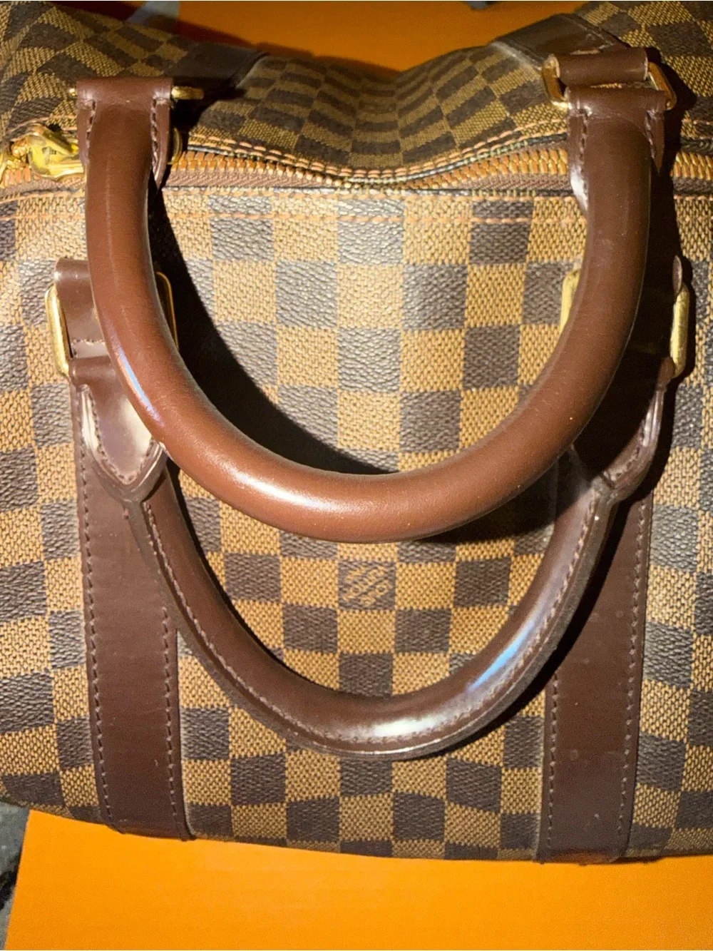 Louis Vuitton Damier Ebene Canvas Keepall 50 Travel Duffel
